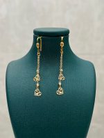 گوشواره طلا 18 عیار آویز قلب کد 714