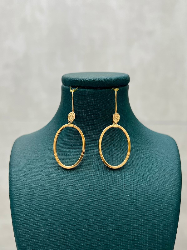 آکوا-بیضی.jpg گوشواره طلا 18 عیار آکوا بیضی کد 704 - تصویر 1