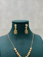 نیم ست طلا 18 عیار باگتی تراش کد 602 - تصویر 2