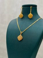 نیم ست طلا 18 عیار تراش کد 603 - تصویر 2
