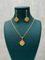 نیم ست طلا 18 عیار تراش کد 603