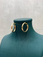 گوشواره طلا 18 عیار لاو کارتیه حلقه ای کد 703 - تصویر 2