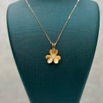پلاک طلای 18 عیار سه بعدی گل کد 222