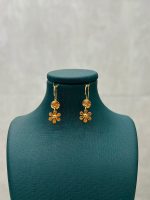 گوشواره طلا 18 عیار گل قفل عصایی کد 707