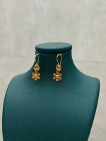 گوشواره طلا 18 عیار گل قفل عصایی کد 707 - تصویر 2